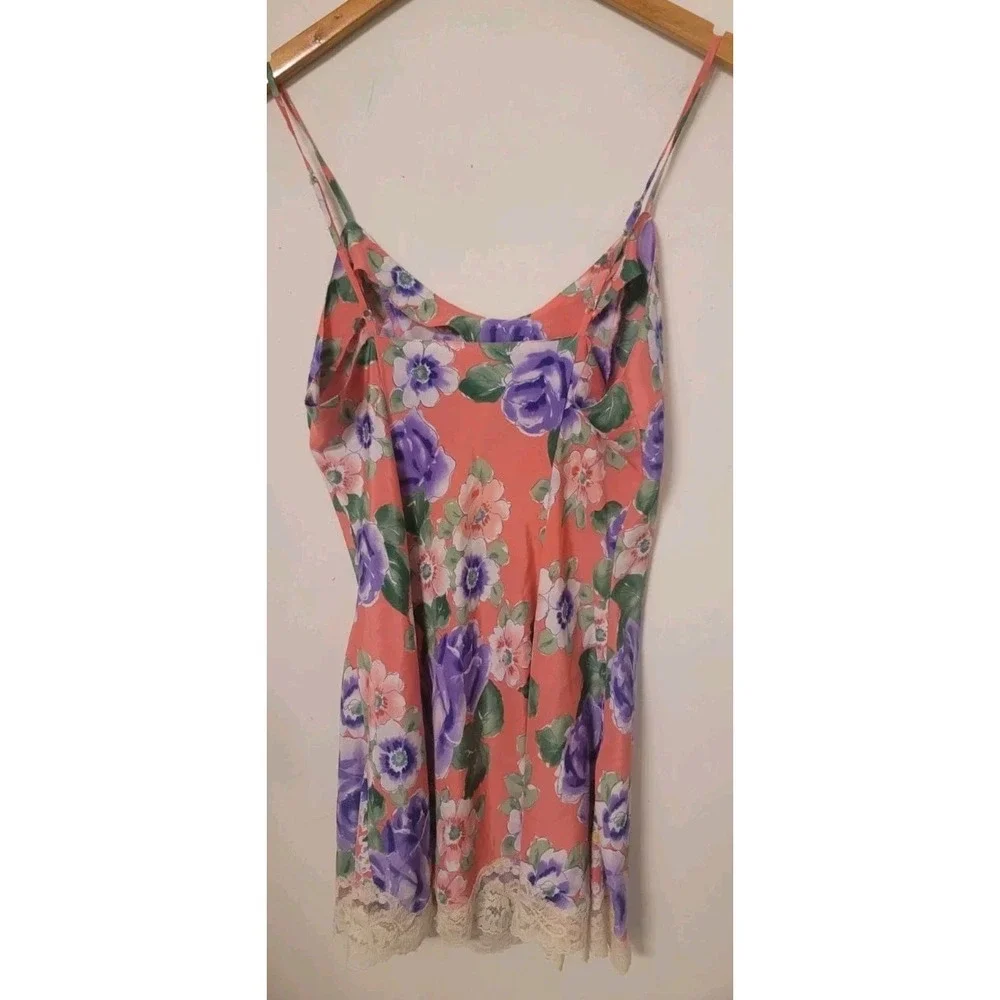 Vintage Victoria's Secret Gold Label Floral Satin‎ Sleep Shirt Nightgown Lot